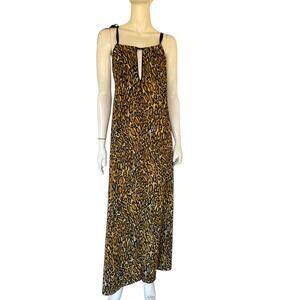 Cattani of California- Glamorous Leopard Print Kaftan - Small/Med